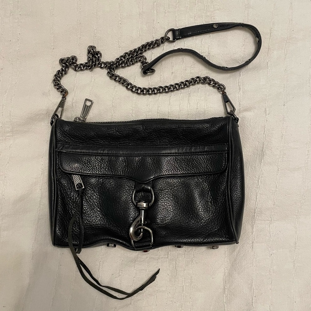 Rebecca Minkoff Black MAC Leather Crossbody Bag
